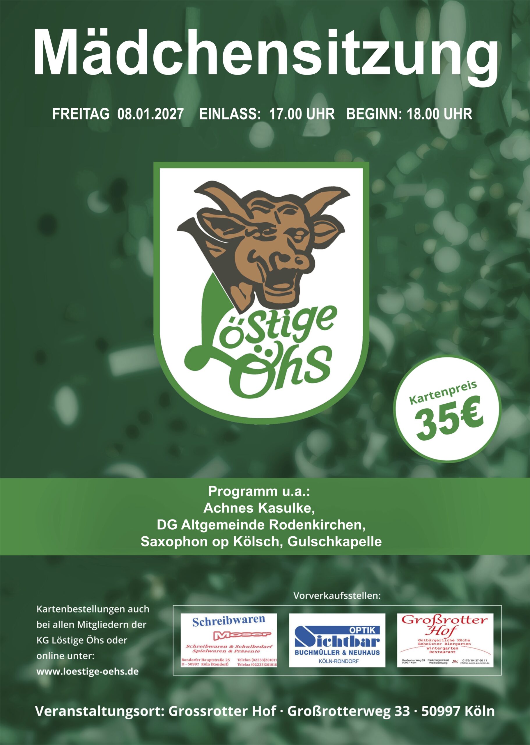 Plakat: Mädchensitzung