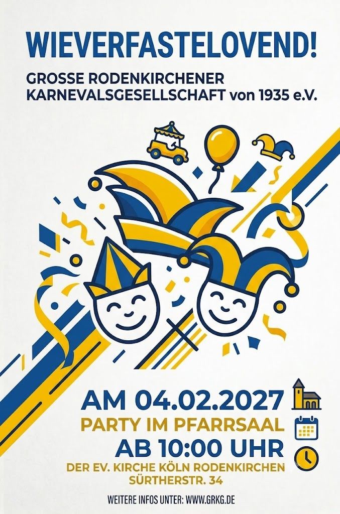 Plakat: Wieverfastelovend Party