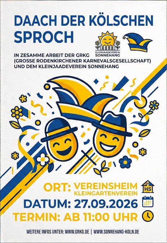 Plakat: Daach der kölschen Sprooch