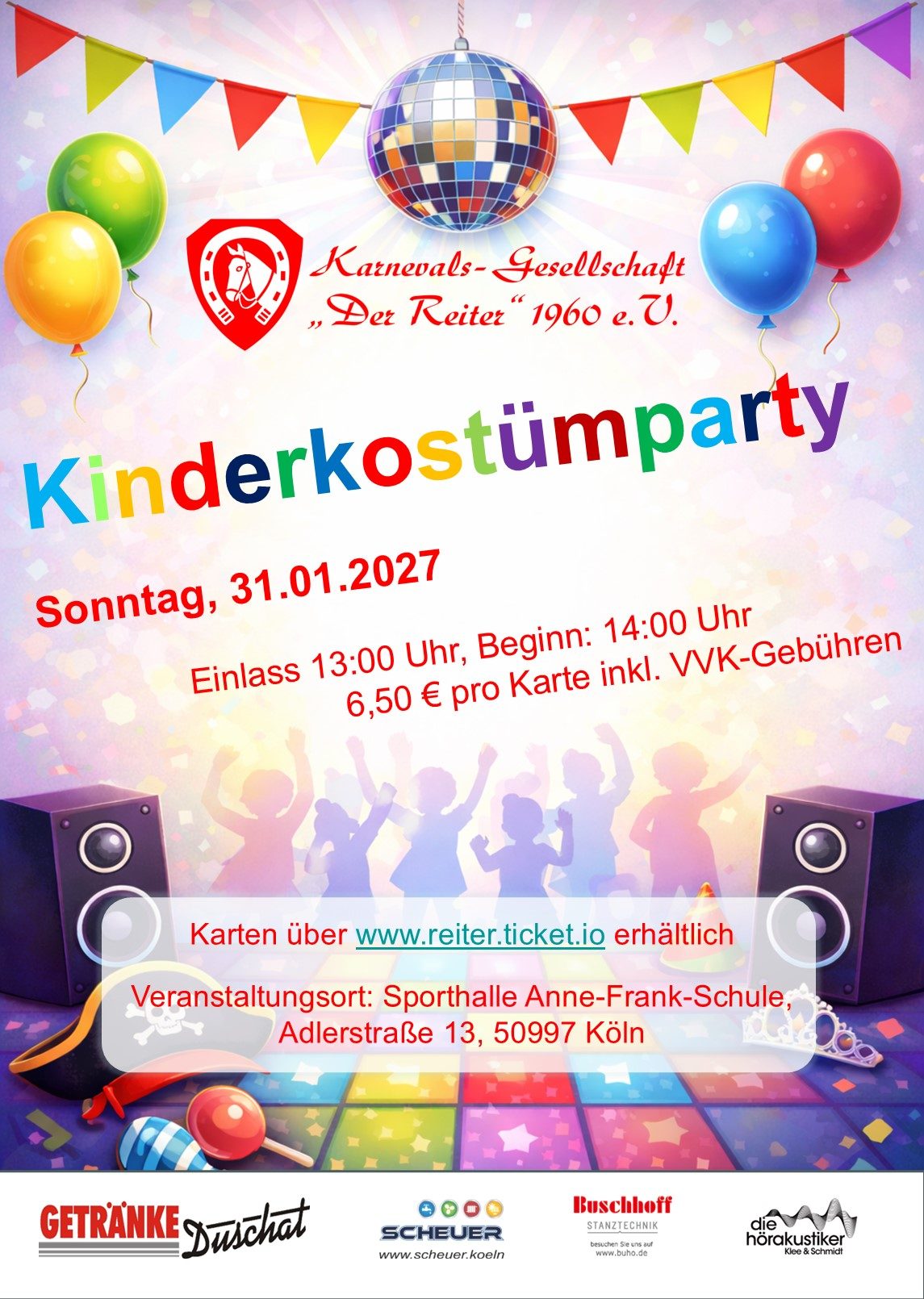 Plakat: Kinderkostümparty